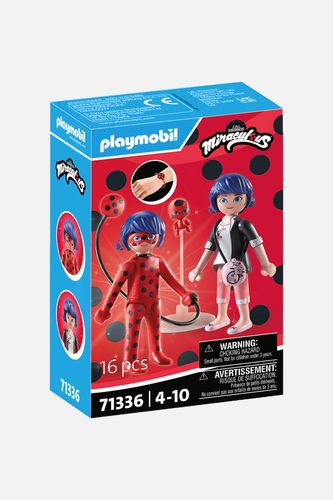 PLAYMOBIL Zestaw figurek Miraculum: Marinette & Biedronka 71336 16 elementów 4+ rozmiar ONE SIZE