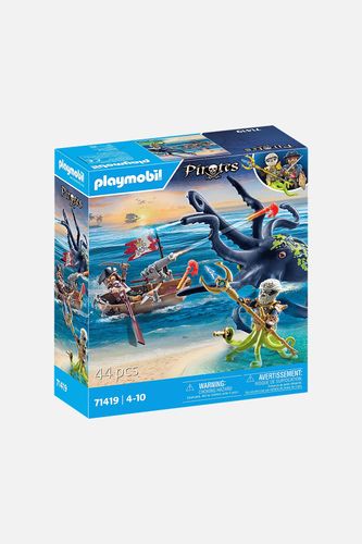 PLAYMOBIL Zestaw figurek Pirates Walka z gigantyczną ośmiornicą 71419 44 elementy 4+ rozmiar ONE SIZE