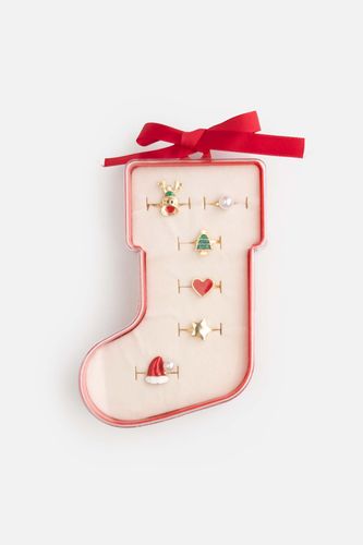 COCCODRILLO COCCODRILLO Zestaw pierścionków MERRY XMAS wielokolorowe, regulowane, 6 pack rozmiar ONE SIZE dla dziewczynki