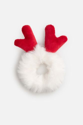 COCCODRILLO COCCODRILLO Gumka do włosów MERRY XMAS wielokolorowa puchowa z rogami renifera rozmiar ONE SIZE dla dziewczynki