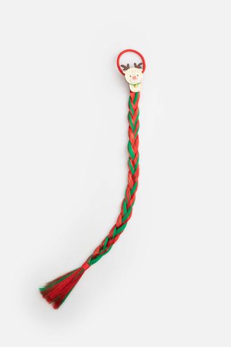 COCCODRILLO COCCODRILLO Ozdoba do włosów MERRY XMAS wielokolorowa z warkoczem zakończonym ozdobą w kształcie renifera rozmiar ONE SIZE dla dziewczynki