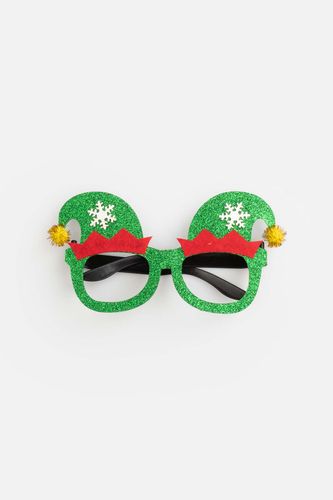 COCCODRILLO COCCODRILLO Okulary świąteczne MERRY XMAS zielone ze świątecznym akcentem w kształcie czapki elfa rozmiar ONE SIZE