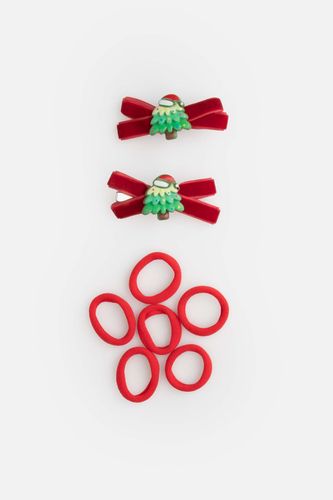 COCCODRILLO COCCODRILLO Zestaw ozdób do włosów MERRY XMAS czerwone gumki i spinki do włosów rozmiar ONE SIZE dla dziewczynki
