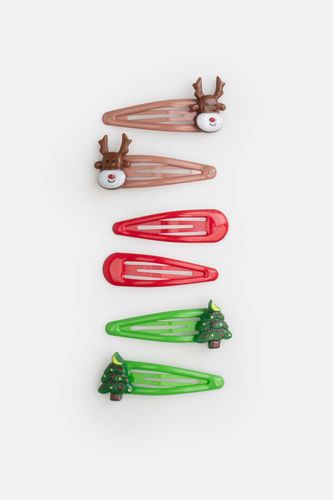 COCCODRILLO COCCODRILLO Zestaw spinek do włosów MERRY XMAS wielokolorowe z świątecznym akcentem, 6 pack rozmiar ONE SIZE dla dziewczynki