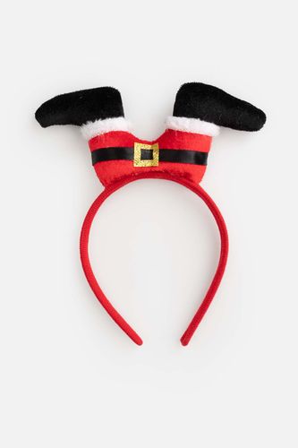 COCCODRILLO COCCODRILLO Opaska do włosów MERRY XMAS czerwona z świąteczną ozdobą w kształcie nóg Mikołaja rozmiar ONE SIZE dla dziecka