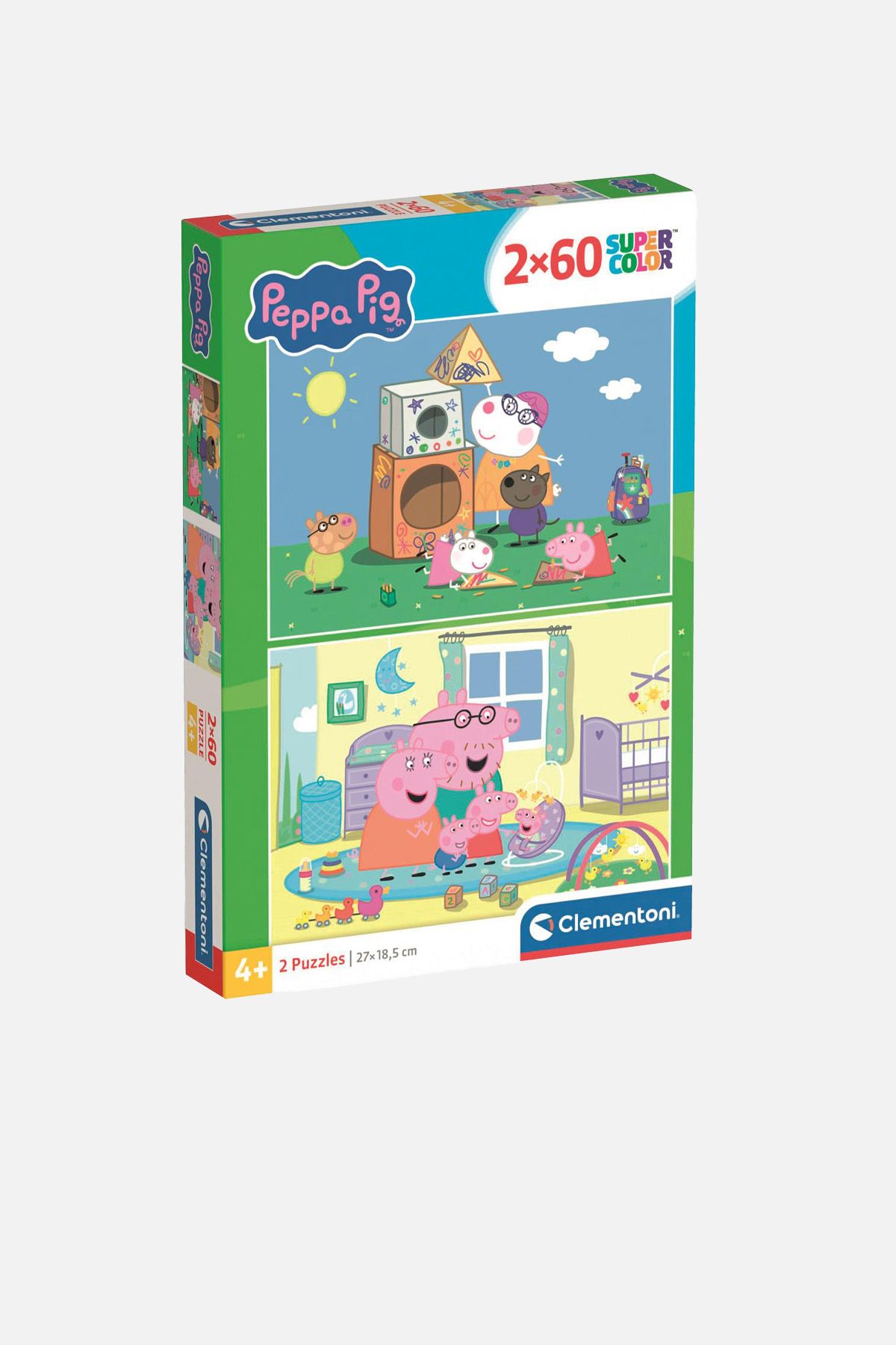 Puzzle 2x60 Super kolor Peppa Pig 2 układanki po 60 elementów, 26,8 x ...