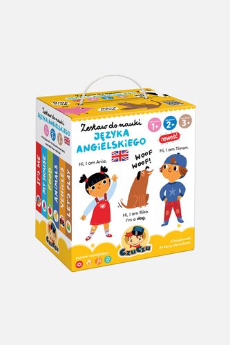 CZUCZU CZUCZU CzuCzu Zestaw do nauki języka angielskiego edukacyjny zestaw 1+, 2+, 3+ rozmiar ONE SIZE