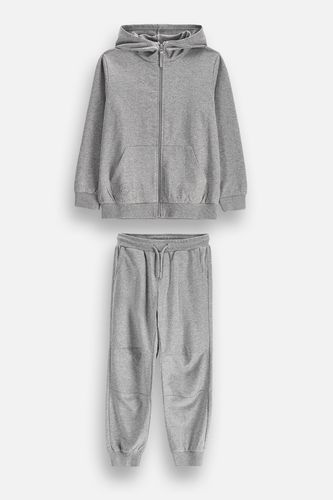 MOKIDA WEAR MOKIDA WEAR Komplet dresowy szary bluza rozpinana z kapturem + spodnie rozmiar 164 dla chłopca