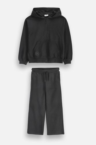MOKIDA WEAR MOKIDA WEAR Komplet dresowy czarny bluza rozpinana z kapturem + spodnie rozmiar 164 dla dziewczynki