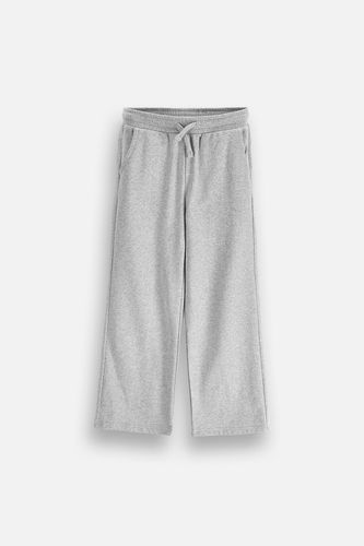 MOKIDA WEAR MOKIDA WEAR Spodnie dresowe szare gładkie z wiązaniem w pasie rozmiar 164 dla dziewczynki