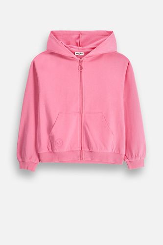 MOKIDA WEAR MOKIDA WEAR Bluza rozpinana różowa z kapturem i kieszeniami rozmiar 164 dla dziewczynki