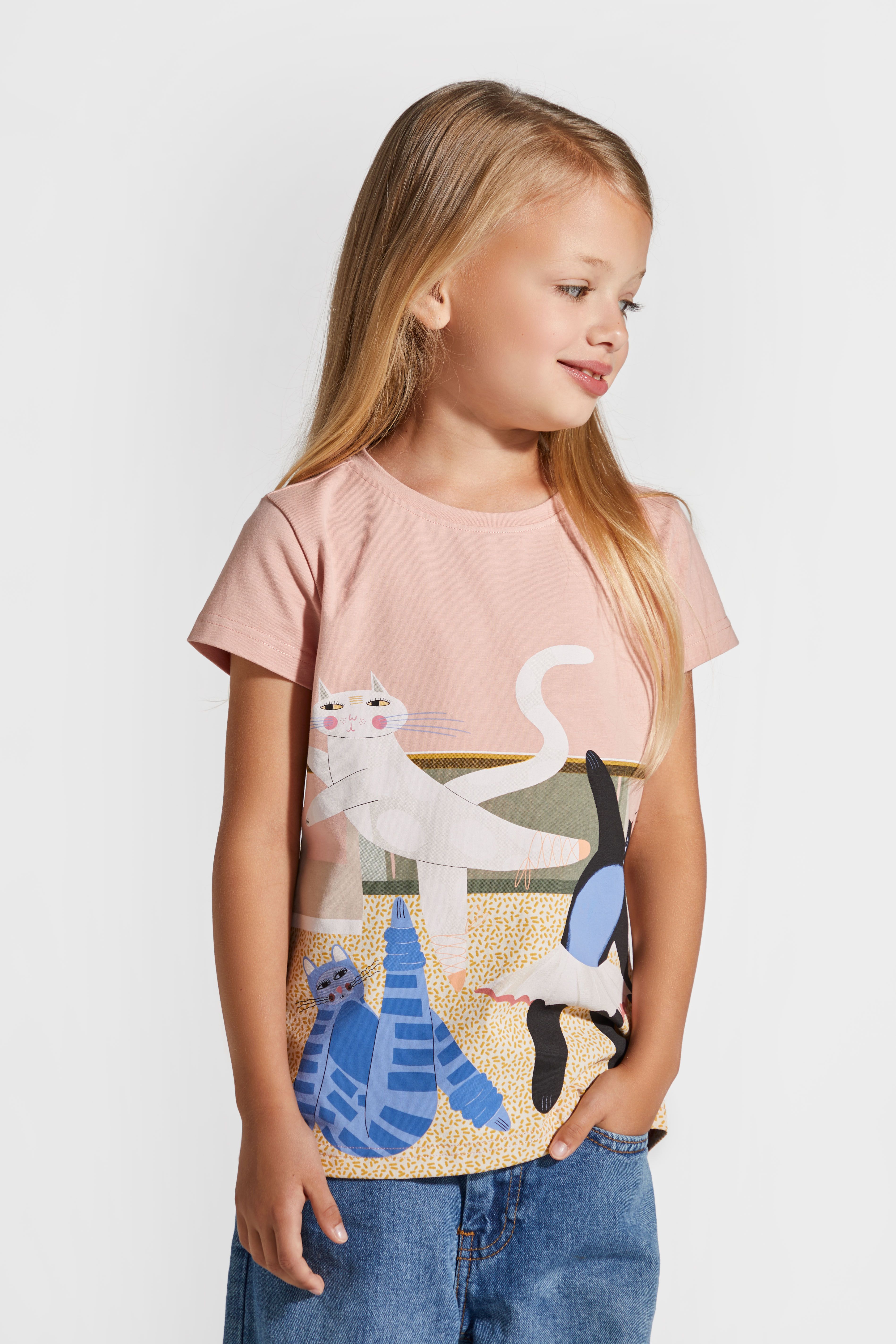 Tartan0627ページ T-shirt z krótkim rękawem - różowy z nadrukiem licencja