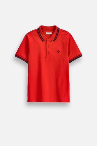 COCCODRILLO COCCODRILLO T-shirt z krótkim rękawem czerwony z kołnierzykiem polo i ozdobnym haftem na przodzie rozmiar 116 dla chłopca