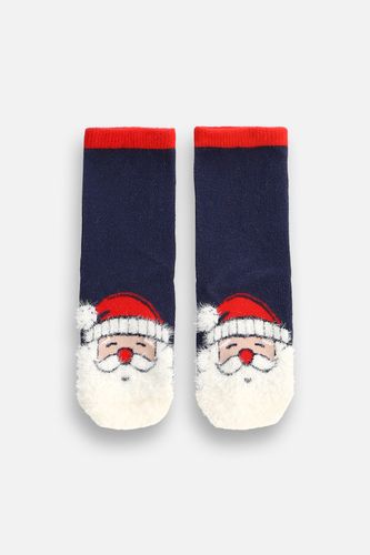 COCCODRILLO COCCODRILLO Skarpetki MERRY XMAS granatowe ze Świętym Mikołajem rozmiar 33 / 36 dla dziecka
