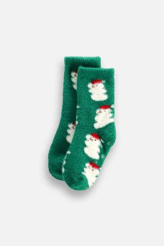COCCODRILLO COCCODRILLO Skarpetki frotte MERRY XMAS zielone z ABS i świątecznym motywem rozmiar 19 / 22 dla dziecka