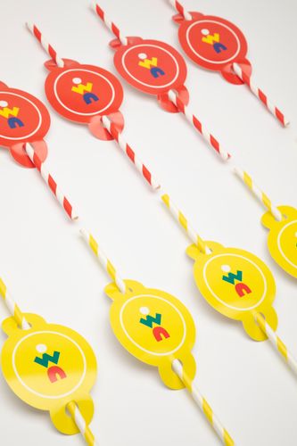 MOKIDA TOYS Papierowe słomki do napojów – 10 szt. dla dzieci na imprezy , uroczystości, party rozmiar ONE SIZE