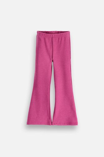 MOKIDA WEAR MOKIDA WEAR Legginsy z długą nogawką FLARE granatowe ocieplane gładkie z dzianiny czesanej rozmiar 116 dla dziewczynki