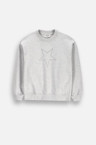 MOKIDA WEAR MOKIDA WEAR Bluza dresowa szara z cekinową aplikacją rozmiar 122 dla dziewczynki