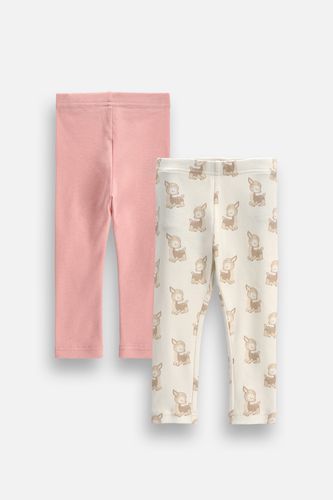 MOKIDA WEAR MOKIDA WEAR Legginsy niemowlęce wielokolorowe bawełniane 2 pack rozmiar 98 dla dziewczynki
