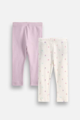 MOKIDA WEAR MOKIDA WEAR Legginsy niemowlęce wielokolorowe bawełniane 2 pack rozmiar 80 dla dziewczynki